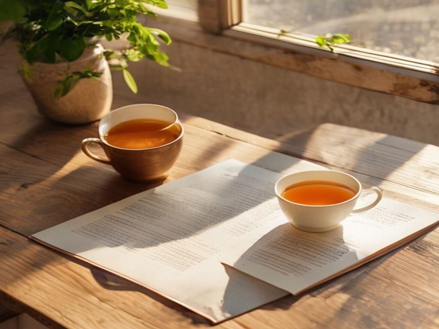 A collection of printed guides and notebooks arranged on a wooden table